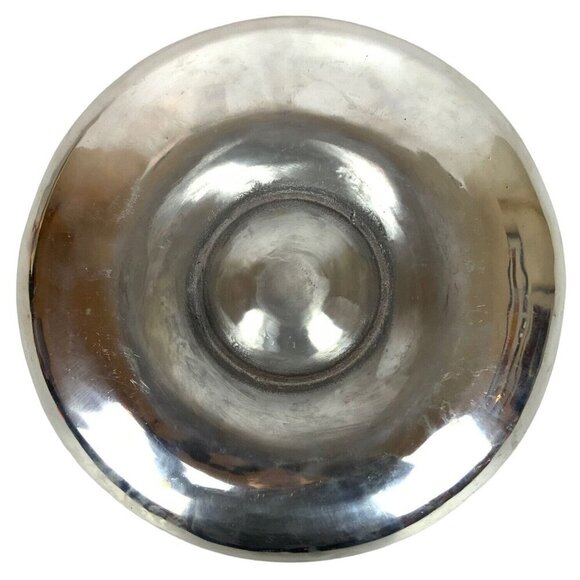 Cast Aluminum Chip Dip Server Shiny Swirl Design Party Entertaining Buffet - Picture 3 of 4